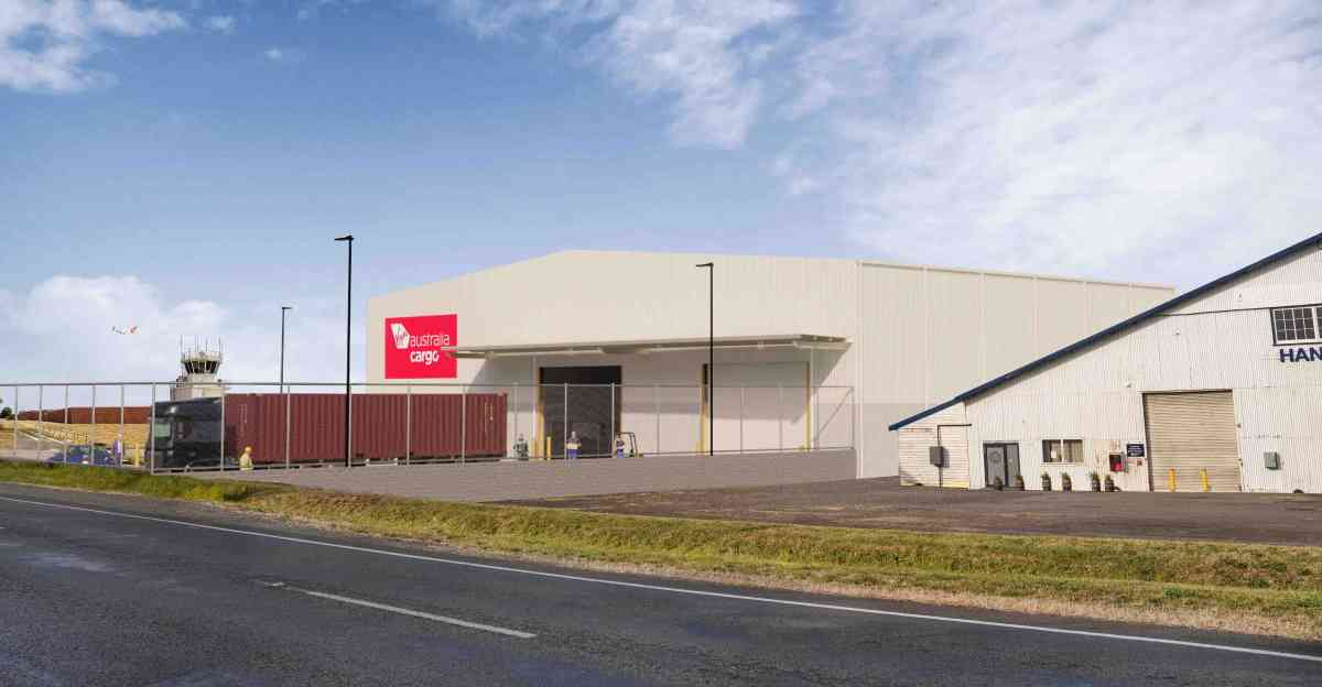 Launceston Airport Virgin Australia Cargo facility upgrade render